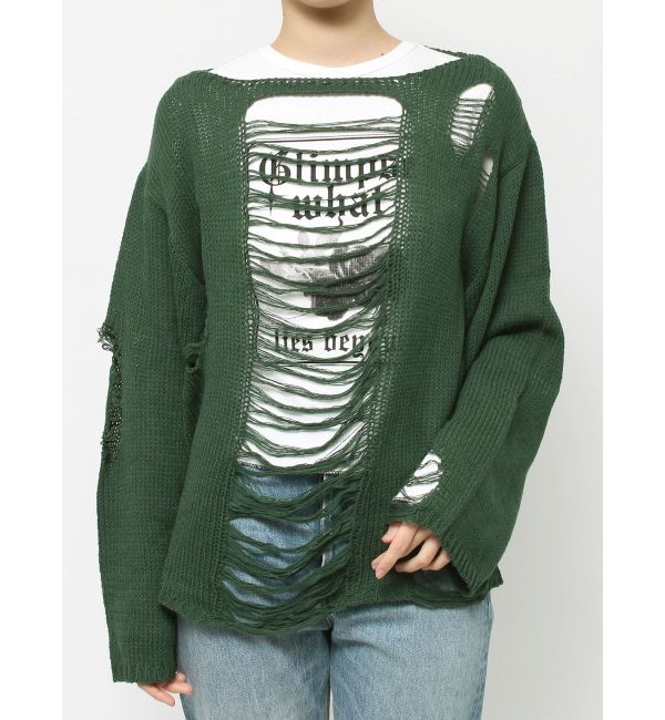 jouetie「オーバークラッシュローゲージニット」|ニット・セーター|