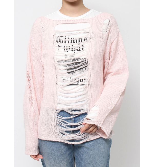 jouetie「オーバークラッシュローゲージニット」|ニット・セーター|