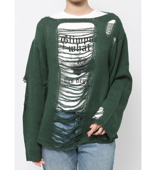 jouetie「オーバークラッシュローゲージニット」|ニット・セーター|