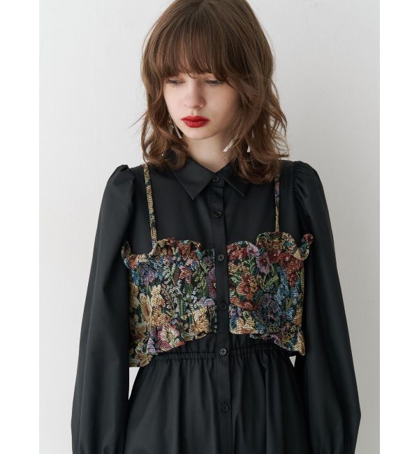 jouetie「ゴブランビスチェシャツワンピース」|ワンピース|