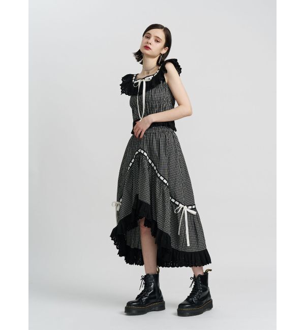 jouetie「リボンステッチフリルビスチェ【セットアップ対応】」|シャツ・ブラウス|