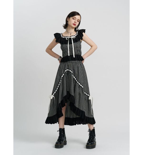 jouetie「リボンステッチフリルビスチェ【セットアップ対応】」|シャツ・ブラウス|