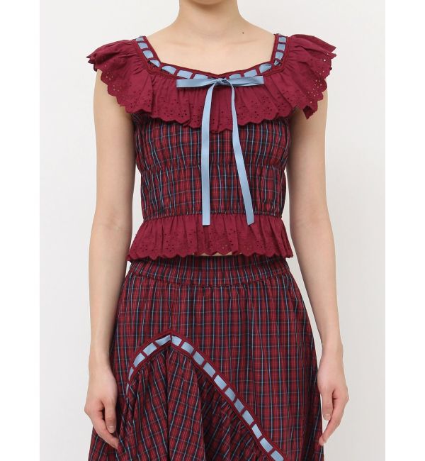 jouetie「リボンステッチフリルビスチェ【セットアップ対応】」|シャツ・ブラウス|