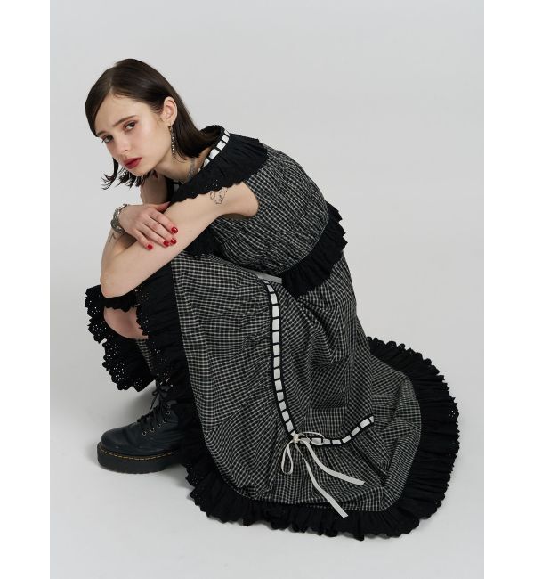 jouetie「リボンステッチフリルビスチェ【セットアップ対応】」|シャツ・ブラウス|