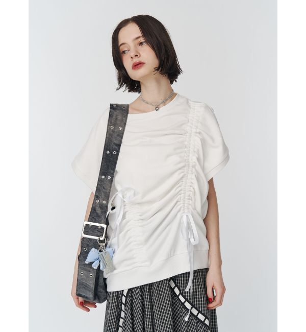 jouetie「シャーリングリボンルーズプルオーバー」|Tシャツ・カットソー|