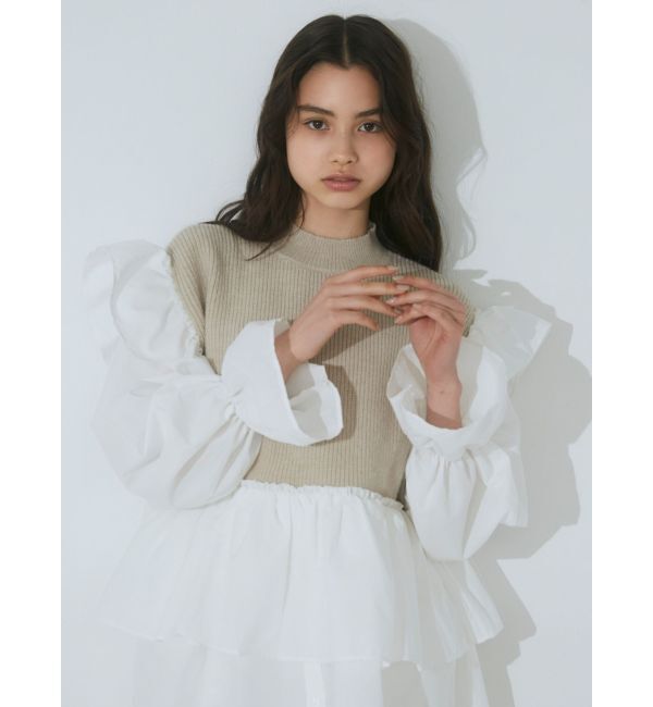 merry jenny「ニットベストドッキングミニワンピース」|ワンピース|