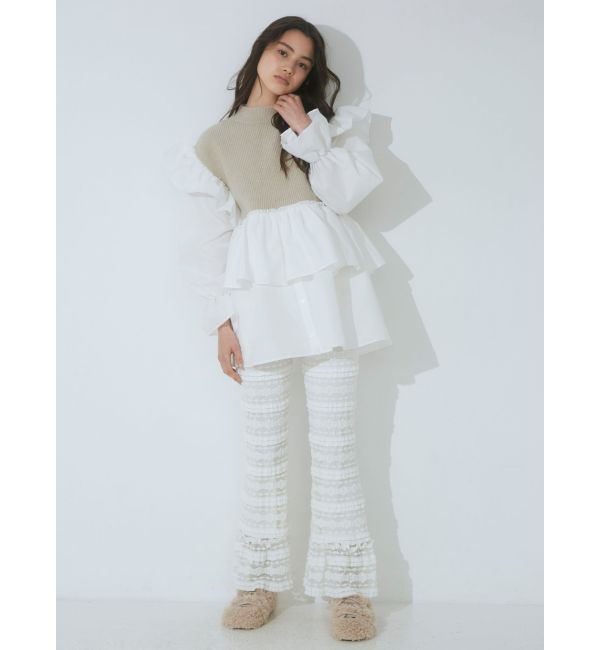 merry jenny「ニットベストドッキングミニワンピース」|ワンピース|