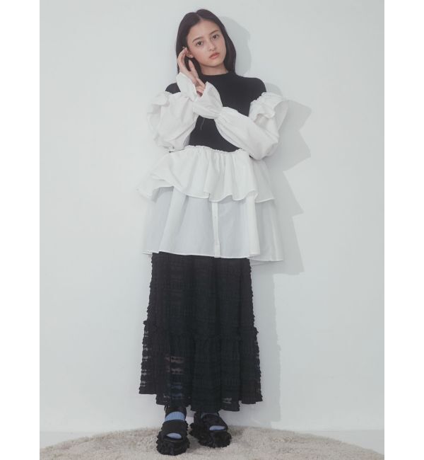 merry jenny「ニットベストドッキングミニワンピース」|ワンピース|