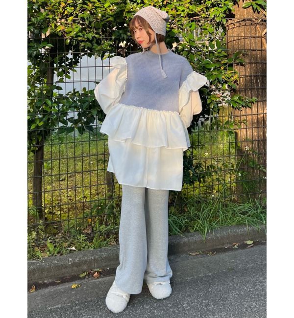 merry jenny「ニットベストドッキングミニワンピース」|ワンピース|