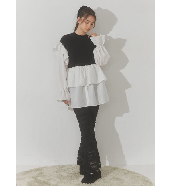 merry jenny「ニットベストドッキングミニワンピース」|ワンピース|