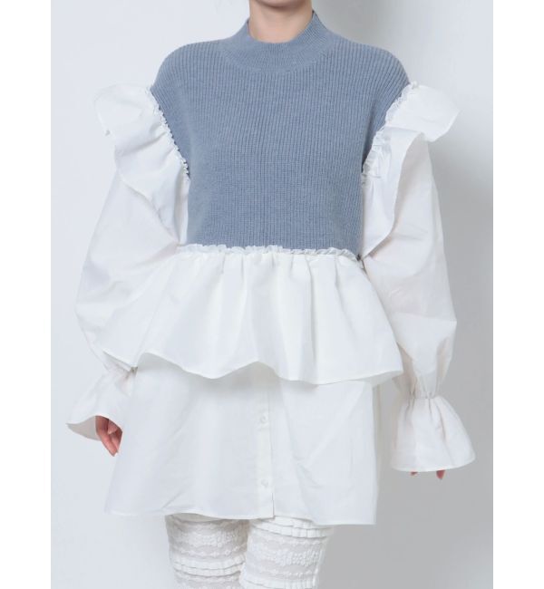 merry jenny「ニットベストドッキングミニワンピース」|ワンピース|