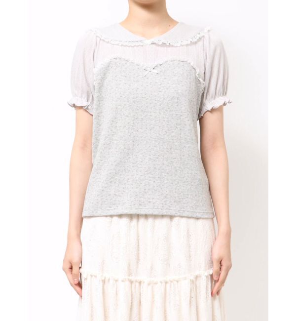 merry jenny「petit flowerセーラートップス」|Tシャツ・カットソー|