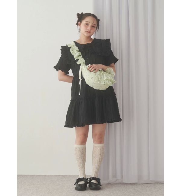 merry jenny「くるくるフリルカラーミニワンピース」|ワンピース|