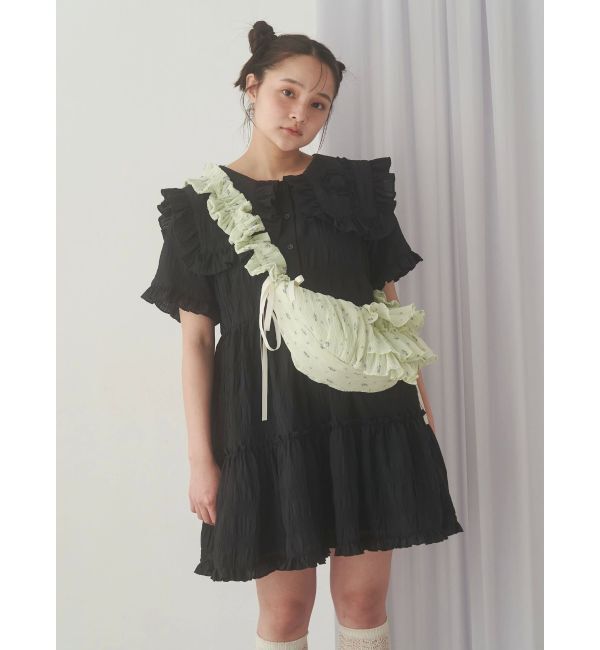 merry jenny「くるくるフリルカラーミニワンピース」|ワンピース|