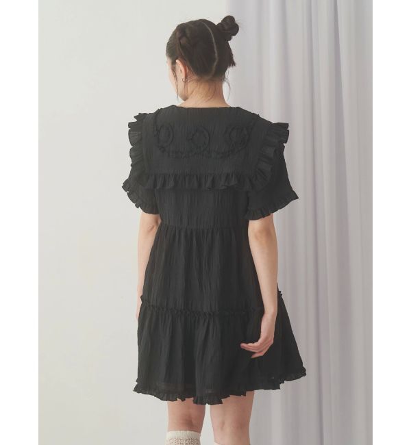 merry jenny「くるくるフリルカラーミニワンピース」|ワンピース|