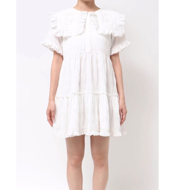 merry jenny「くるくるフリルカラーミニワンピース」|ワンピース|