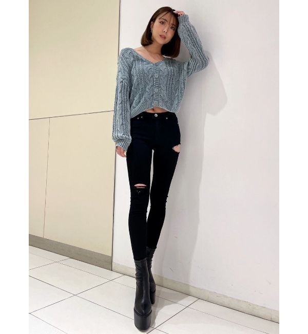 GYDA「ミドルウエストSIDE RIPPEDカラースキニーパンツ」|その他|