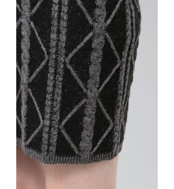 GYDA「オフショルケーブルタイトニットワンピース」|ワンピース|