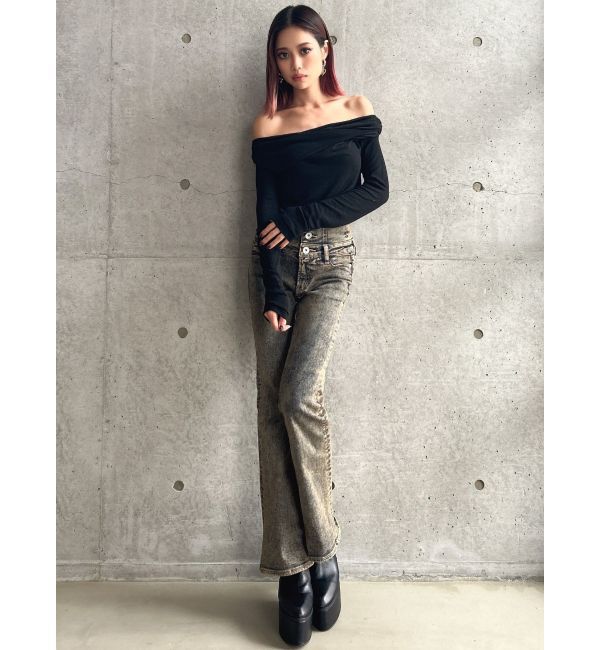 GYDA「アシンンメトリーオフショルトップス」|Tシャツ・カットソー|