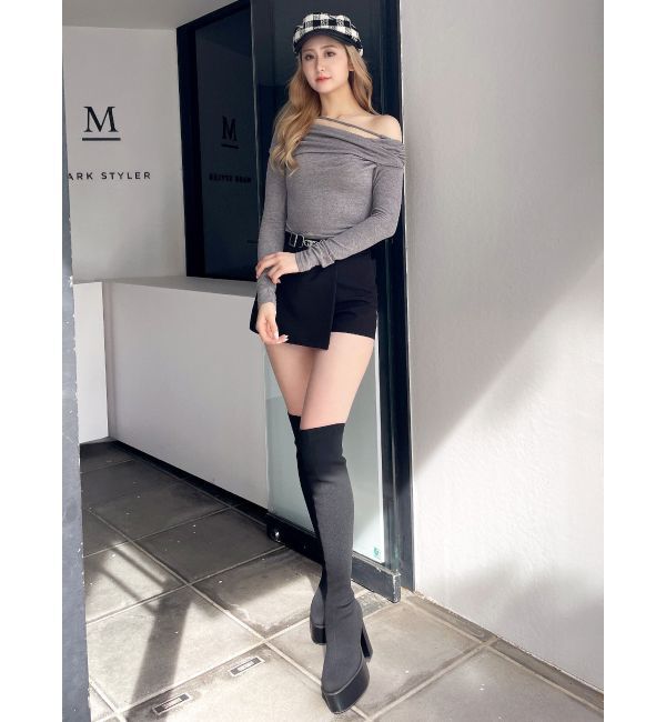 GYDA「アシンンメトリーオフショルトップス」|Tシャツ・カットソー|