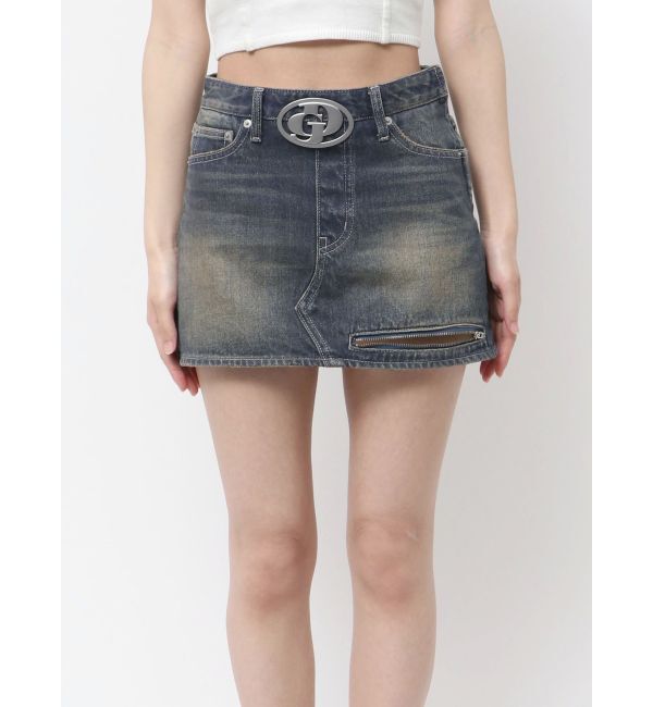 GYDA「GD MOLDスカートライクデニムショートパンツ」|スカート|