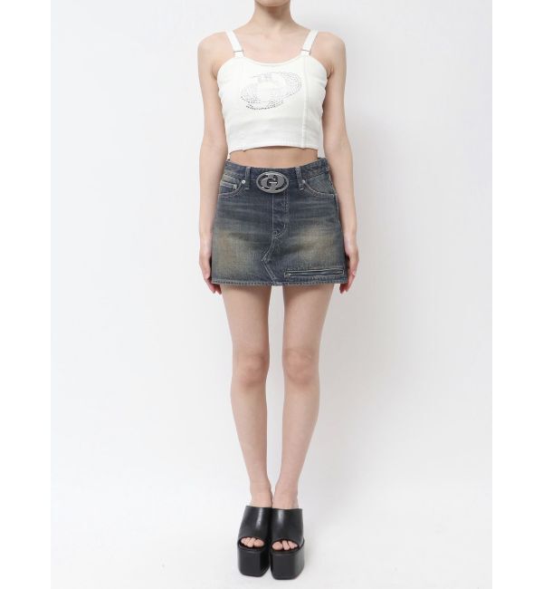 GYDA「GD MOLDスカートライクデニムショートパンツ」|スカート|