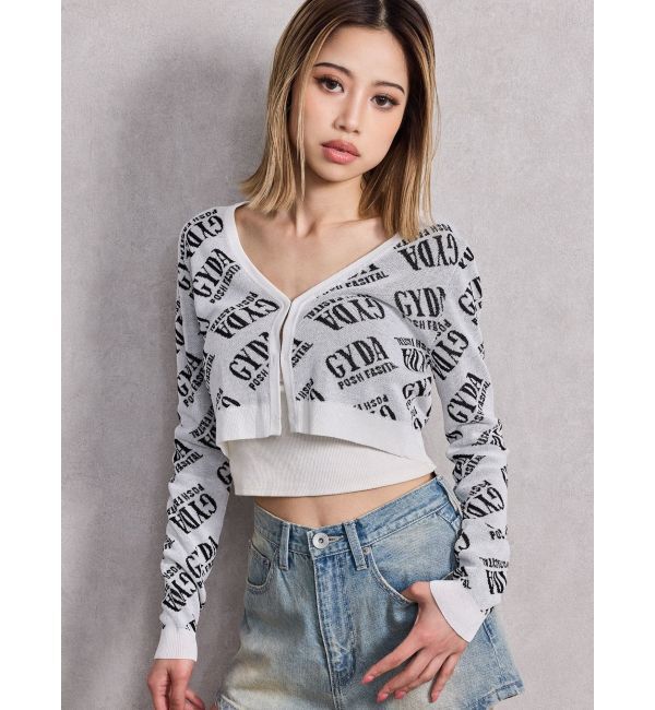 GYDA「GYDA POSH FADITAL ニットカーディガン」|カーディガン|オフホワイト