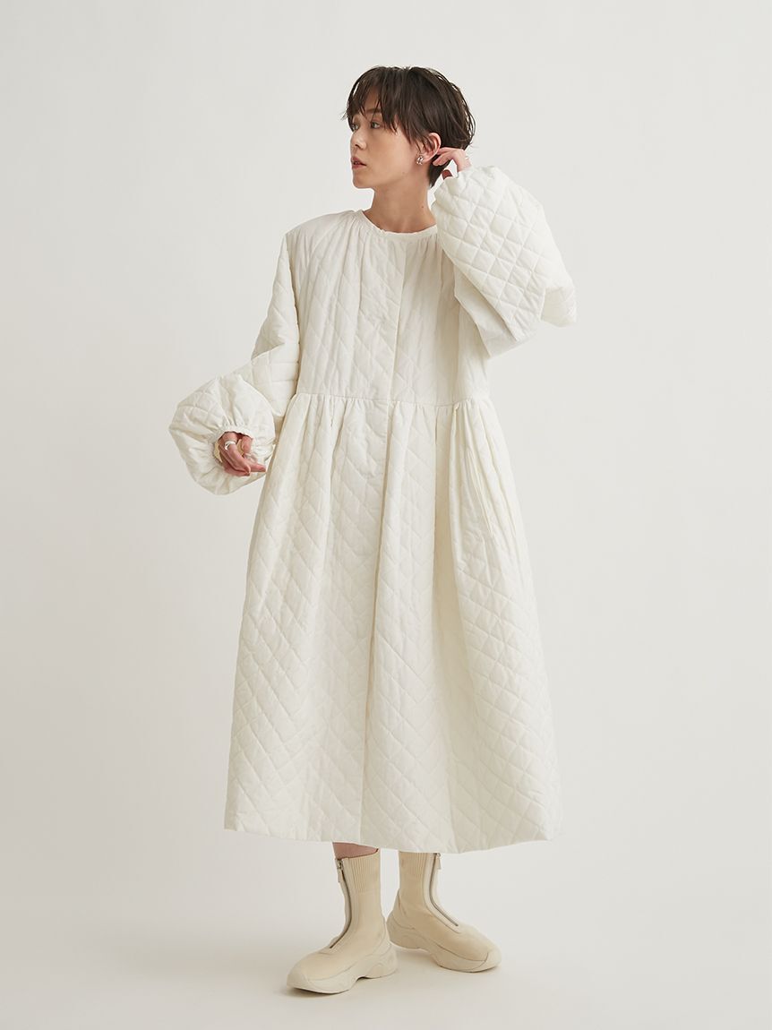 emmi atelier「【emmi atelier】金子綾 コラボキルティングコート」|その他|WHT