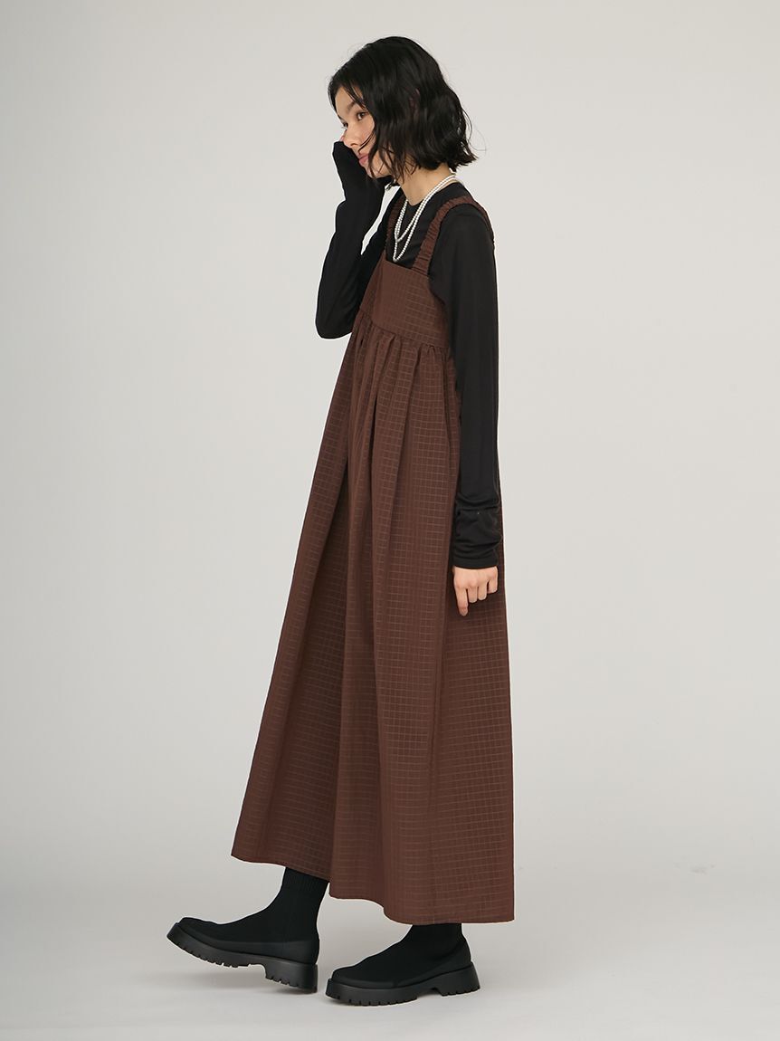 emmi atelier「【限定カラー】ボックスチェックワンピースセット」|ワンピース|