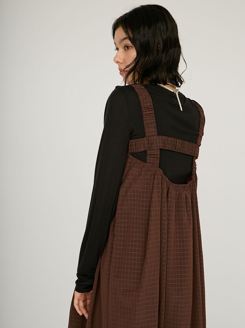 emmi atelier「【限定カラー】ボックスチェックワンピースセット」|ワンピース|