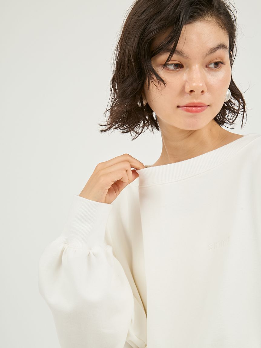 emmi atelier「【NEW YEAR'S SPECIAL ITEM】布帛ドッキング裏毛セットアップ」|ワンピース|