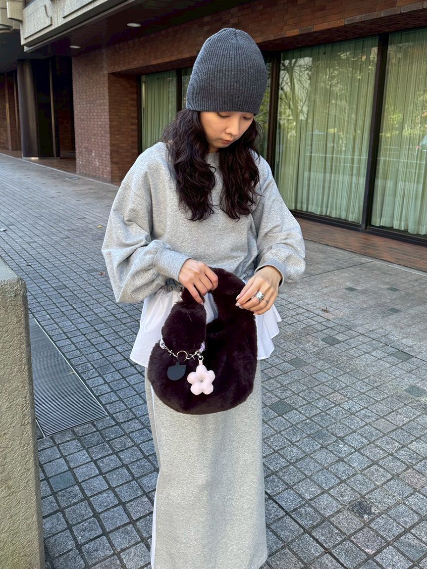 emmi atelier「【NEW YEAR'S SPECIAL ITEM】布帛ドッキング裏毛セットアップ」|ワンピース|