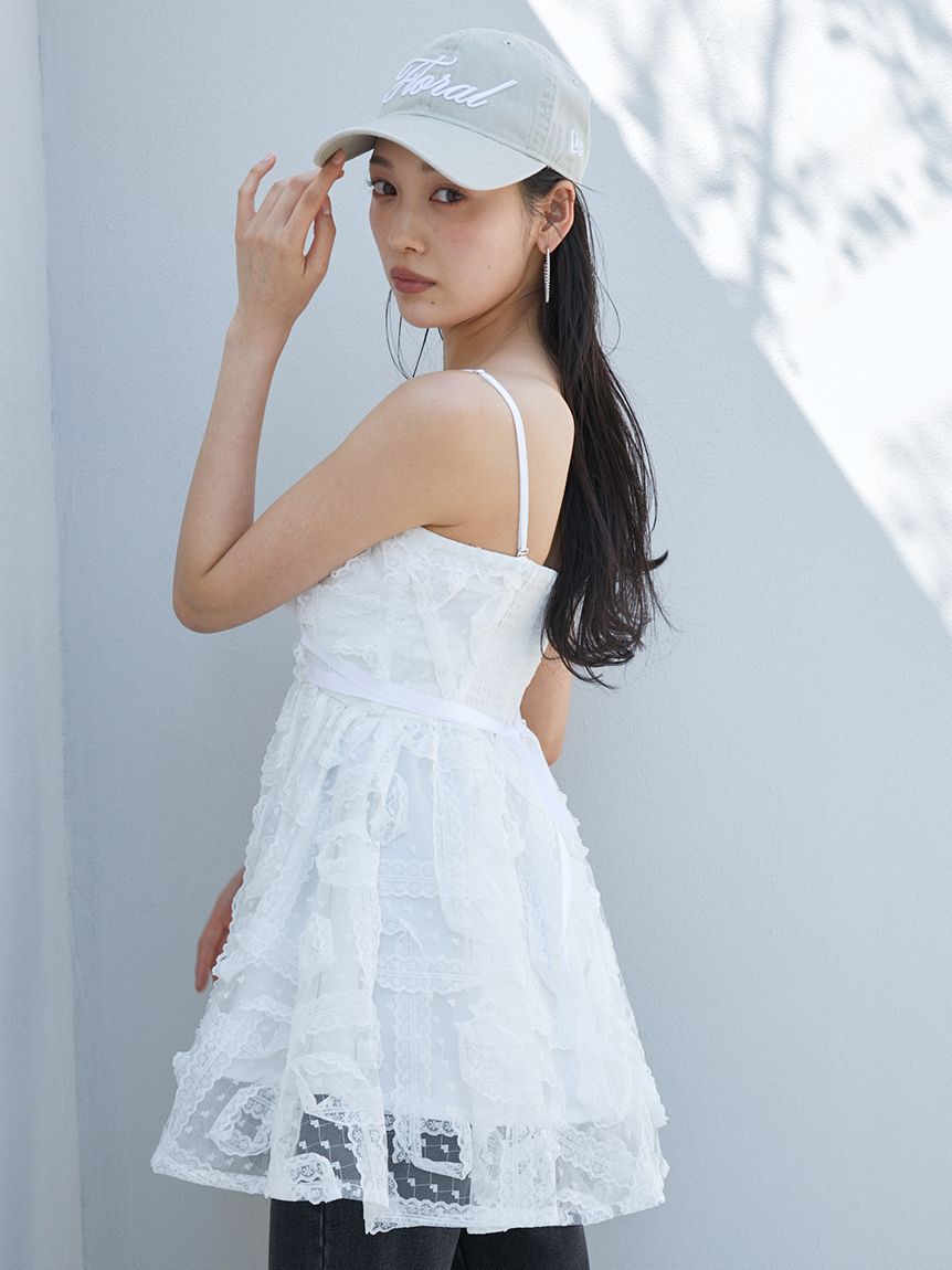 SNIDEL「チュールペプラムブラウス」|シャツ・ブラウス|