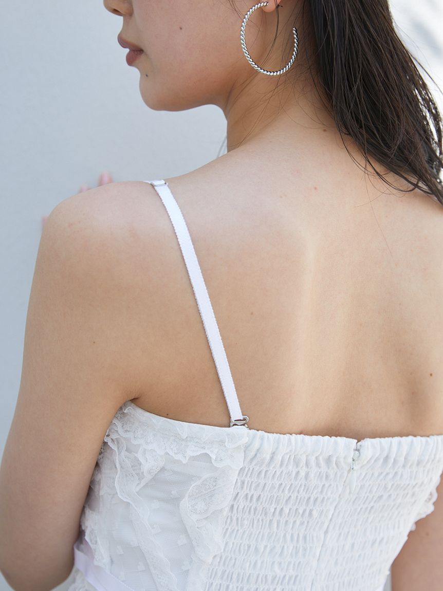 SNIDEL「チュールペプラムブラウス」|シャツ・ブラウス|