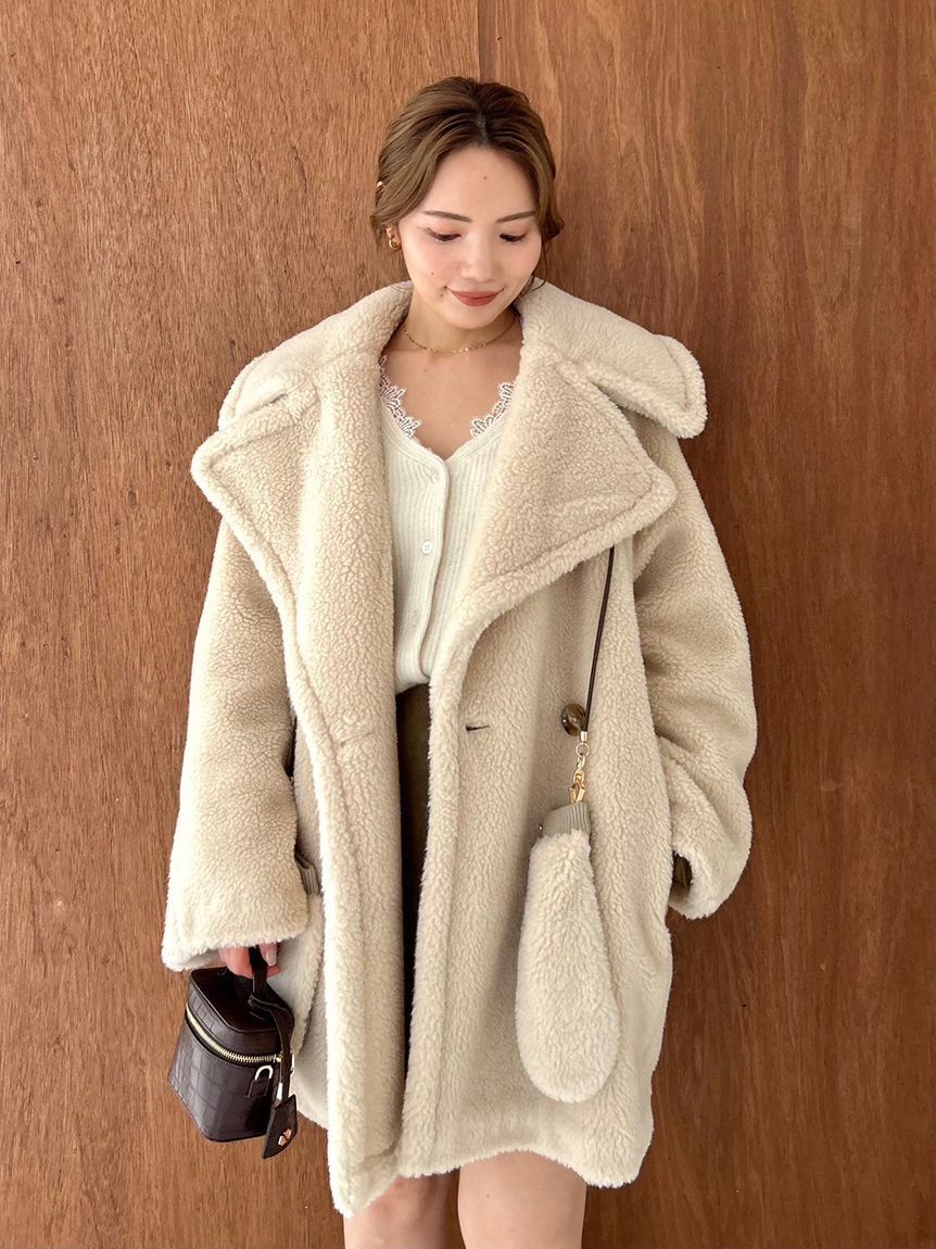 ECOPELボアミドルコート（FRAY I.D）｜ルミネのファッション通販