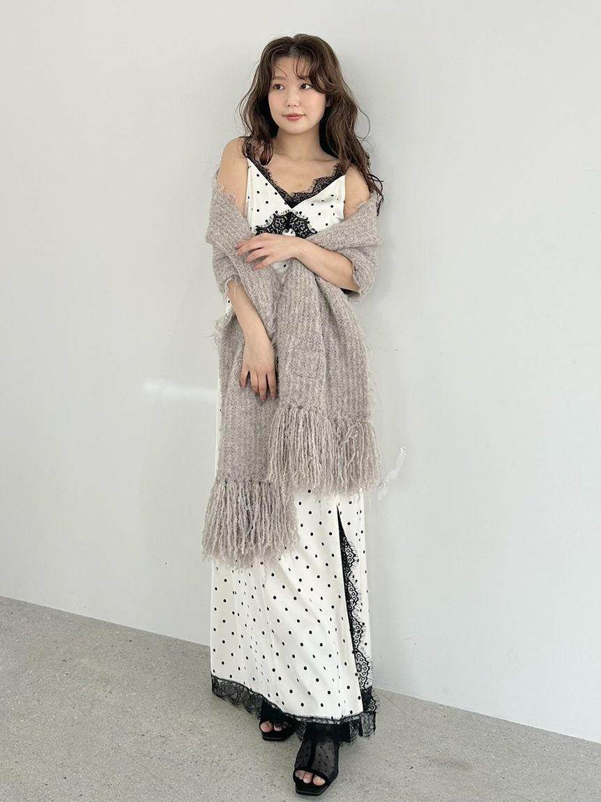 【のん】FRAY I.D レーストリムキャミワンピース　DOT 1 限定カラー】レーストリムキャミワンピース（FRAY I.D）｜ルミネの