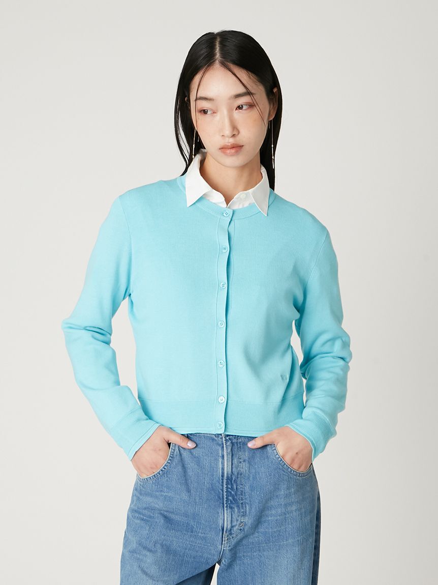 FRAY I.D「コンパクトクルーネックニットカーディガン／ウォッシャブル」|カーディガン|