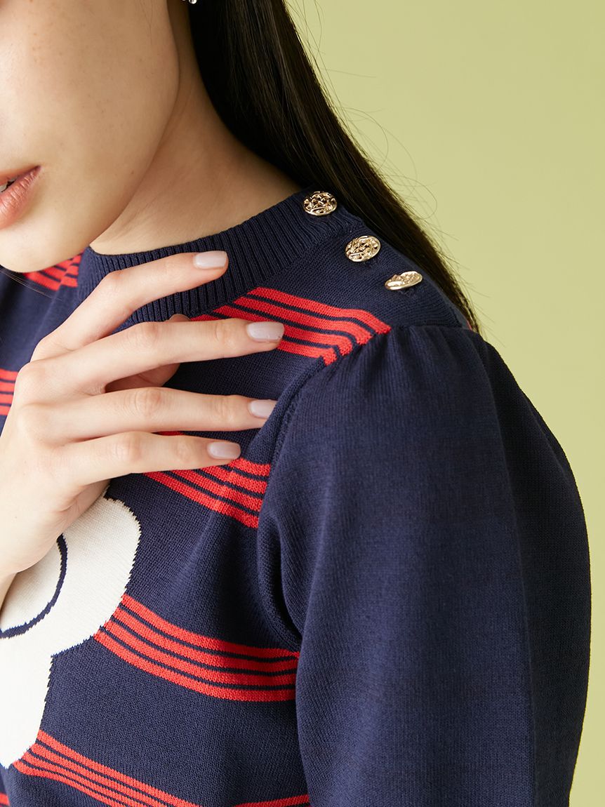 LILY BROWN「【WEB限定カラー】【LILY BROWN&times;MARY QUANT】ジャガードニットトップス」|ニット・セーター|