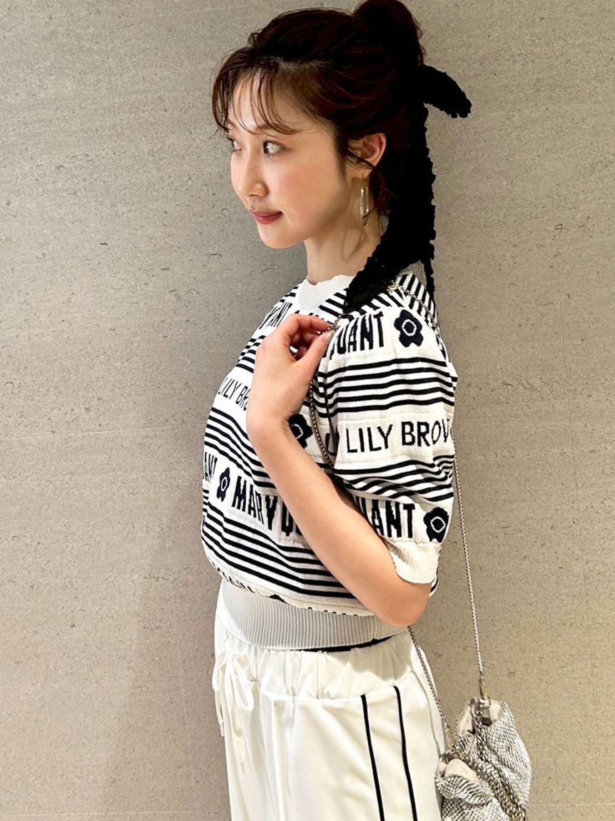 LILY BROWN「【WEB限定カラー】【LILY BROWN&times;MARY QUANT】ジャガードニットトップス」|ニット・セーター|