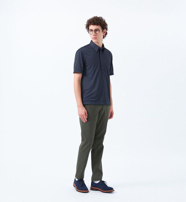 MACKINTOSH PHILOSOPHY「トロッター 鹿の子ジャージー プリント柄バリエーション ボタンダウンポロ」|ポロシャツ|