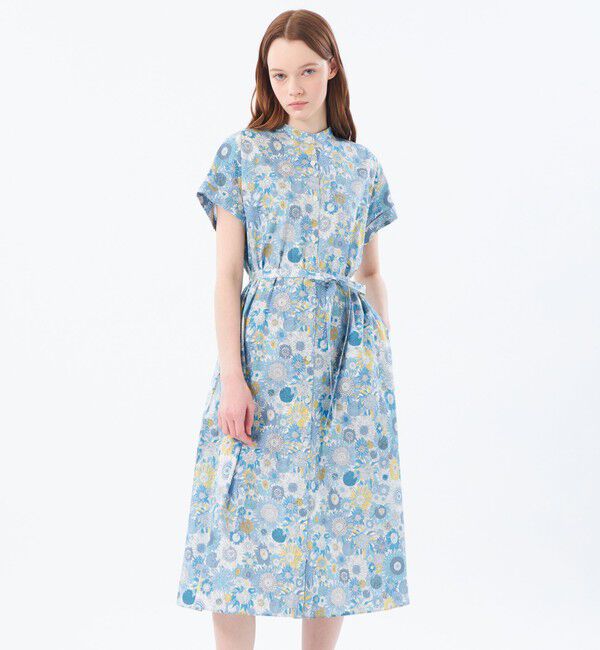 MACKINTOSH PHILOSOPHY「リバティバンドカラーワンピース」|ワンピース|ブルー