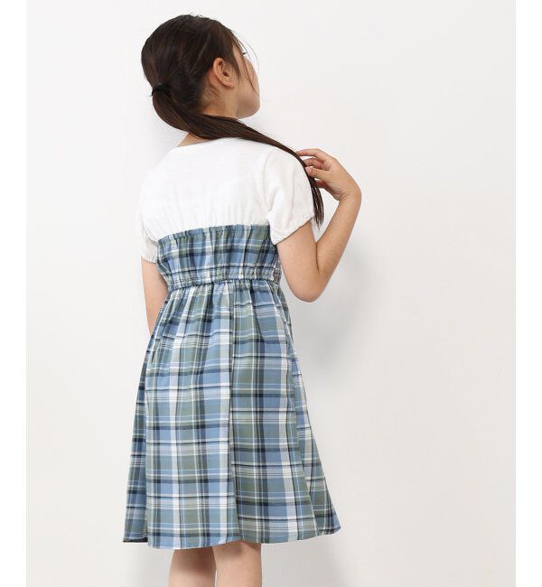 ikka kids「サイドタブドッキングワンピース（120~160cm）」|スカート|