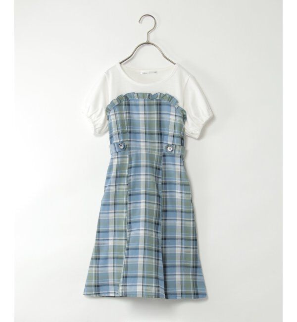 ikka kids「サイドタブドッキングワンピース（120~160cm）」|スカート|