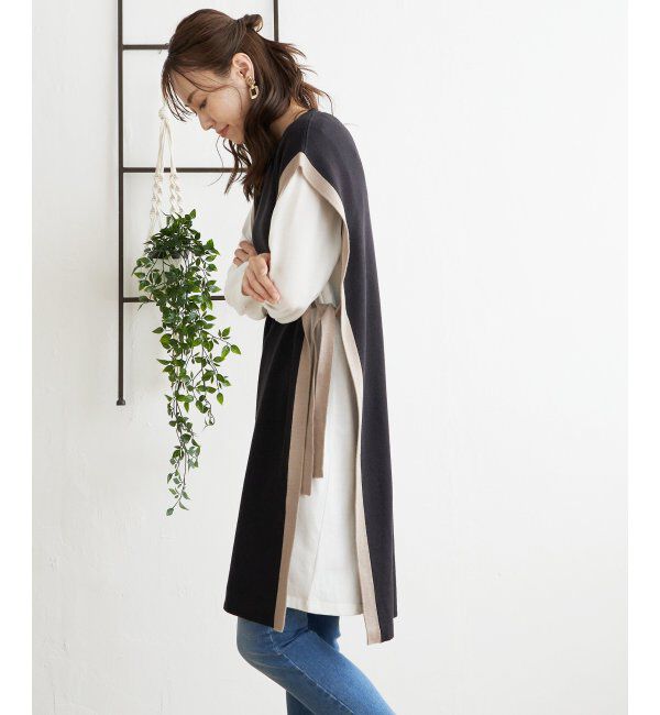 ikka「【2点セット】ニットベストアンサンブルワンピース」|ワンピース|