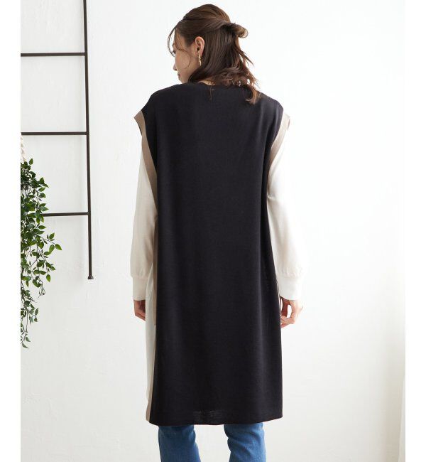 ikka「【2点セット】ニットベストアンサンブルワンピース」|ワンピース|