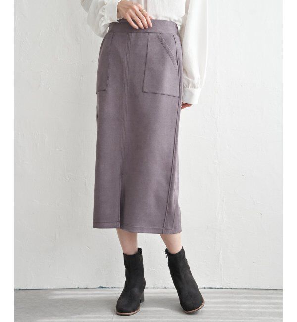 ikka「GOKU楽スエードスカート」|スカート|コーヒー