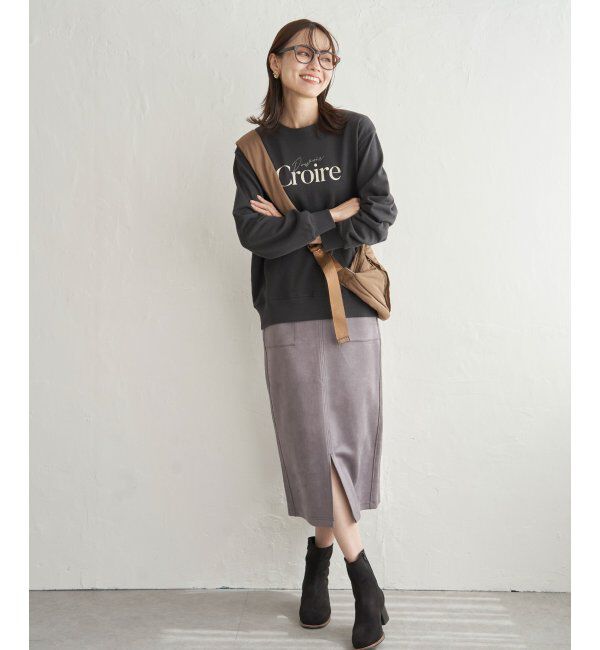 ikka「裏毛ロゴフォトスウェット」|パーカー|