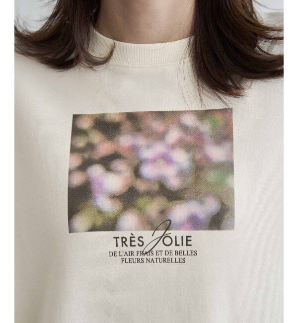 ikka「裏毛ロゴフォトスウェット」|パーカー|