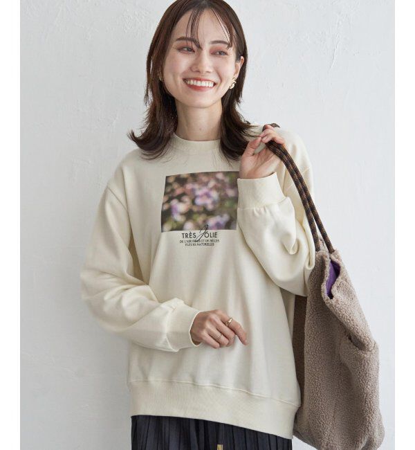 ikka「裏毛ロゴフォトスウェット」|パーカー|