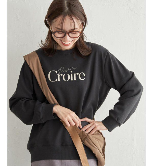 ikka「裏毛ロゴフォトスウェット」|パーカー|